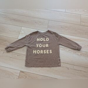 Toddler Brown Long Sleeve Shirt Lc Little Co Hold Your Horses
